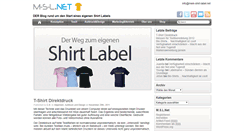Desktop Screenshot of mein-shirt-label.net